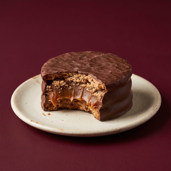 un alfajor de chocolate